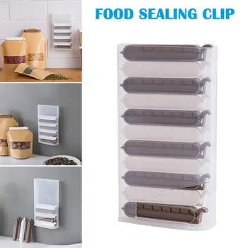 

10 Food bag Storage Clips Freezer & Fridge Bag Sealing Clip Wall-mounted Food dg