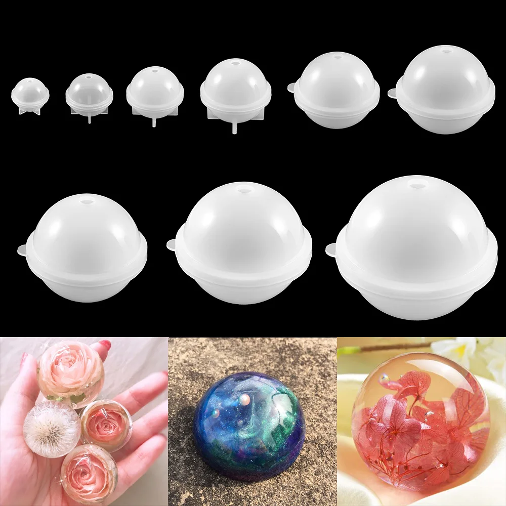 

1pcs Crystal Round Ball Silicone Molds 3D Ball Pendant Crafts Epoxy Resin Mould For Diy Jewelry Making Findings Tools Supplies
