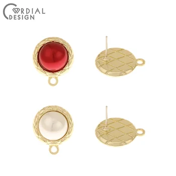 

Cordial Design 50Pcs 17*20MM Jewelry Accessories/DIY Making/Imitation Pearl/Jewelry Findings & Components/Hand Made/Earring Stud