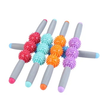 

Massage Roller Stick Muscle Body Massage Relax Tool Muscle Roller Sticks With Point Spiky Ball Release Pain Leg ,Neck & Back