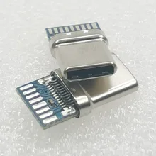 

2-20PCS USB 3.1 Type C Connector Male Plug Socket Receptacle Adapter With PCB Board High Current Power Charging Plug Jack
