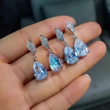 Роскошный женский маленький фианит серьги-гвоздики серебряное обручальное кольцо из розового золота серьги Винтажные серьги для женщин