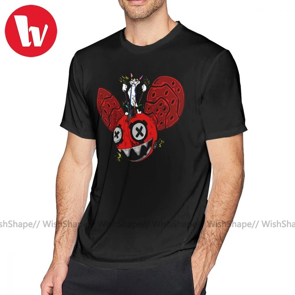 

Deadmau5 T Shirt Destruction T-Shirt Summer Plus size Tee Shirt 100 Cotton Male Cute Short Sleeve Graphic Tshirt