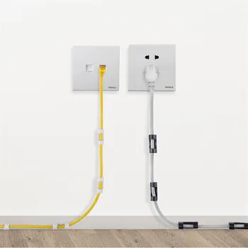 

Data Cable Storage Buckle Cable Household Wire Storage Clip Buckle Manager Fixed Cable Clip Household Data Cable Finishing Tool