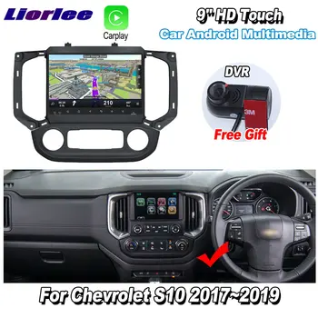 

Liorlee 9'' HD Touch Screen For Chevrolet S10 2017-2019 Car Android Carplay GPS Navi maps Navigation Player Radio no CD DVD