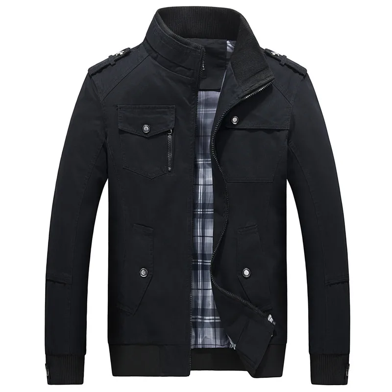 

Nice Fashion Spring Men Jackets Solid Coats Male Casual Stand Collar Jacket Outerdoor Overcoat M-5XL