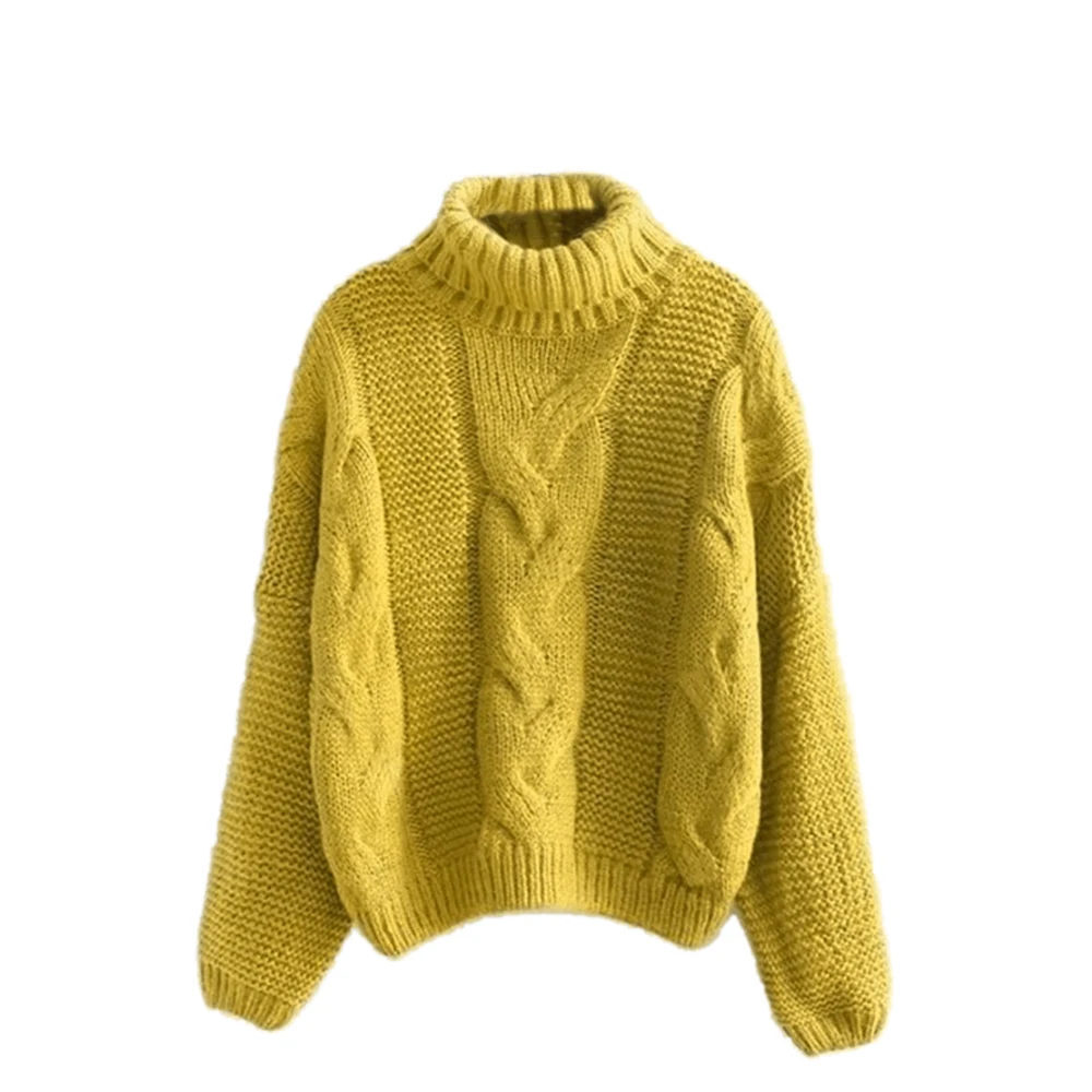 

2020 Turtleneck Sweater Women Autumn Winter Basic Female Sweaters Pullovers High Elasticity Knitted Ribbed Slim Jumpers New