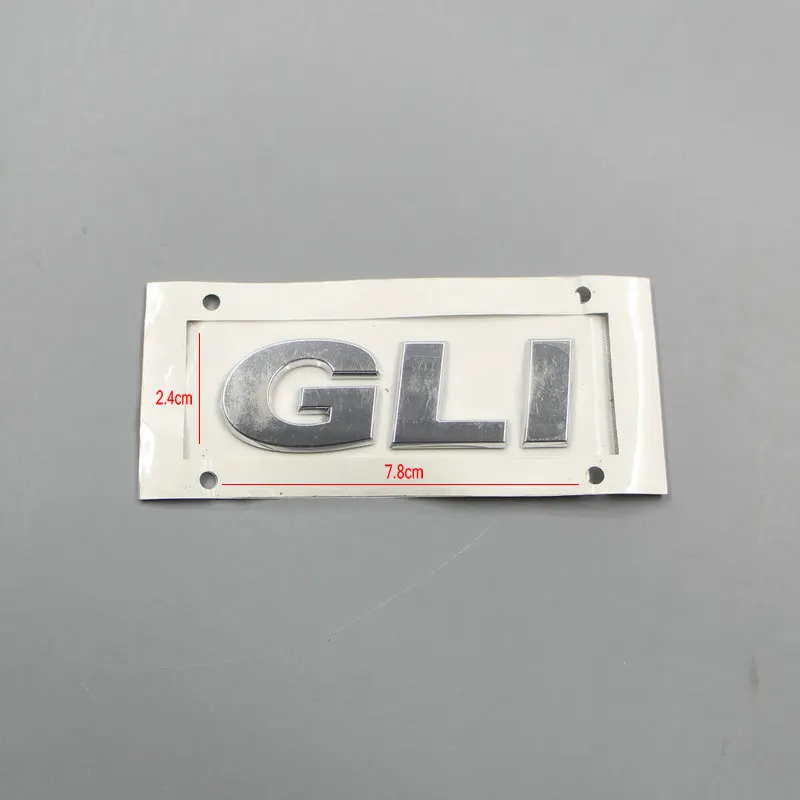 

For JETTE GLI Trunk logo Gli alphabet ABS plastic Electroplated car paint silvery 1K5 853 675