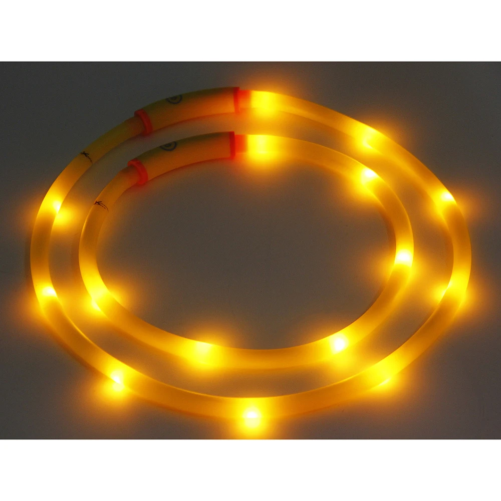 LED Dog Collar USB Rechargeable Glowing Flashing Pet Cat Collars Necklace for Night Safety Water Resistant Light up Collar