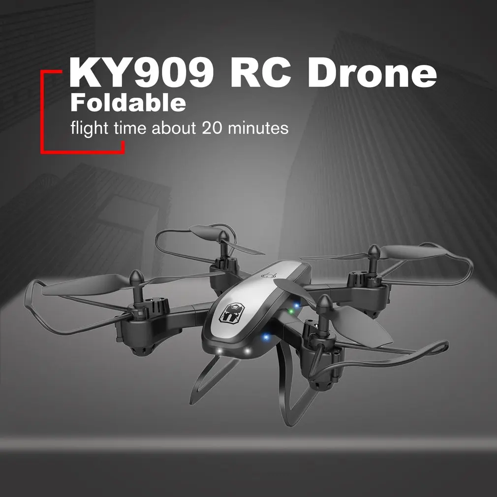 KY909 2,4 ГГц складной Радиоуправляемый Дрон оптический поток FPV Вертолет летательный аппарат радиоуправляемые игрушки с светодиодный светильник