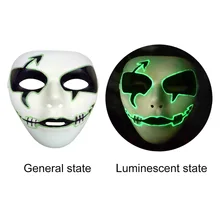 Хэллоуин украшение призрак танец ужас белая маска прочный пластик Хэллоуин светящаяся страшная маска для Хэллоуина Костюм; Маска для косплея