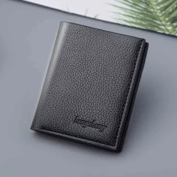 

Wallet for Men Short Vertical Ultra-Thin Wallet Bank Card Card Package multi-function card bag zipper Small Purse #20