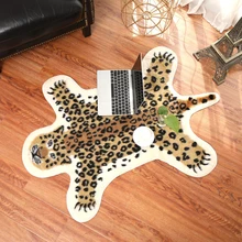 Реквизит для фотосъемки ковер для украшения дома спальни нескользящий коврик мягкий коврик для гостиной искусственная кожа с принтом тигра моющийся длинный плюш