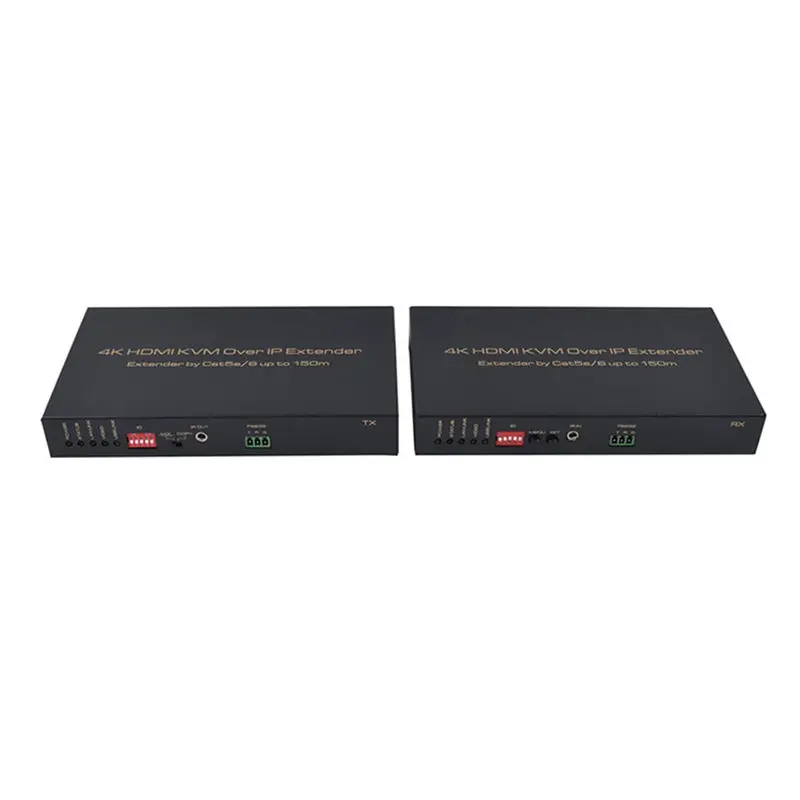 AAAE Top-150M/500Ft Hdmi 4K Kvm через ip-удлинитель Cat5E/Cat6 для 1080P мышь клавиатура 4K 30 Гц приемник передатчика Hdmi Kvm Rs232