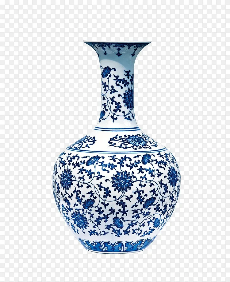 中国风复古青花瓷花瓶png图片素材免费下载 图片编号qrxnxblq Pngbag素材网