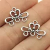 WYSIWYG 40pcs 18x13mm Charm Earrings Connection For Jewelry Making Antique Silver Color Earrings Connection Charms ► Photo 2/4