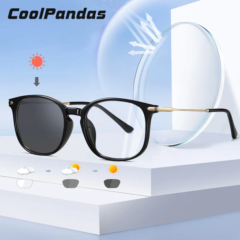 Квадратные фотохромные очки CoolPandas в стиле ретро для мужчин и женщин с защитой от