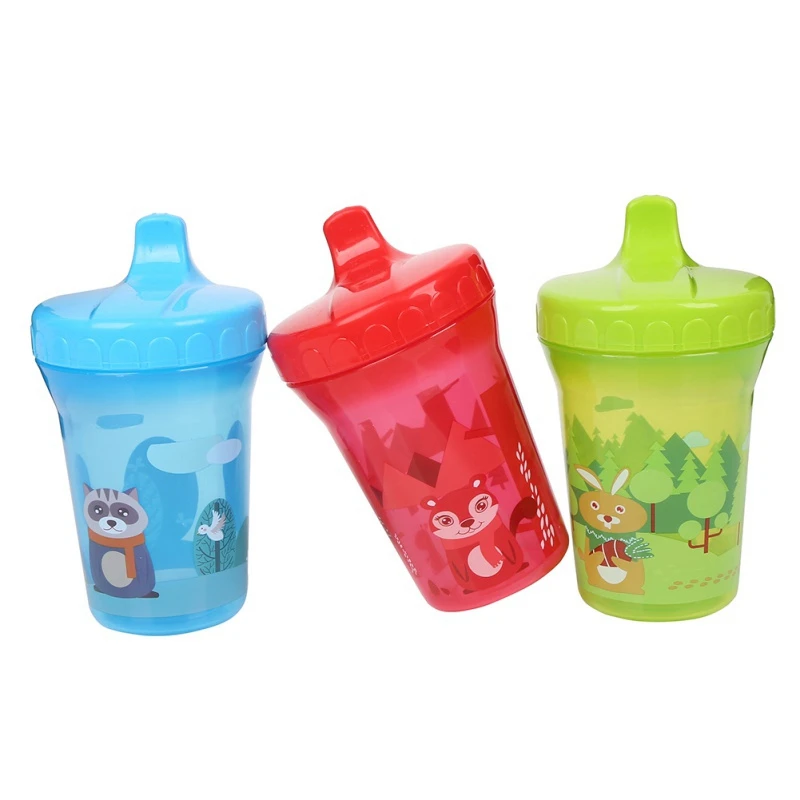 

120\210\240\260\240\280\300ML Baby PP Water Bottle With Duckbill Mouth Shape Cartoon Animals Pattern Feeding Baby Training Cup