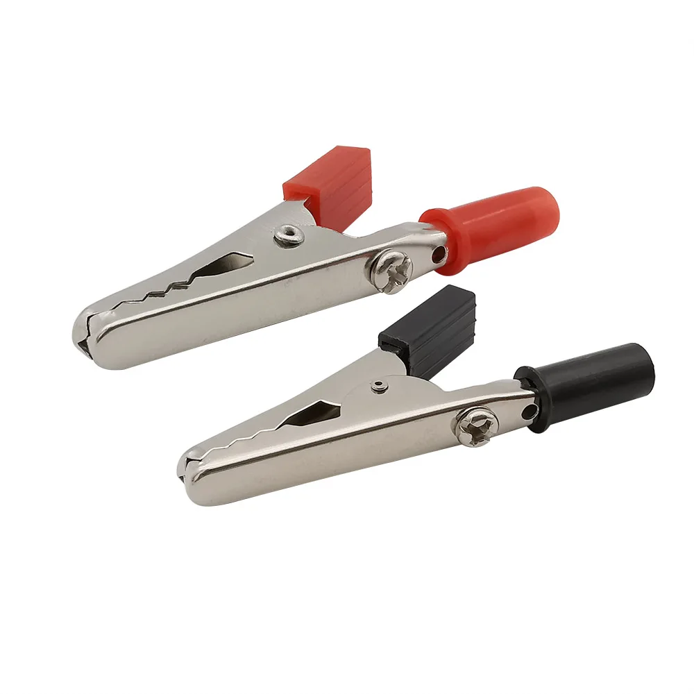 55 mm Insulated Plastic Alligator Clips Cable Lead Test Electrical Clamp Metal Crocodile Clip Test Probe Alligators Clip