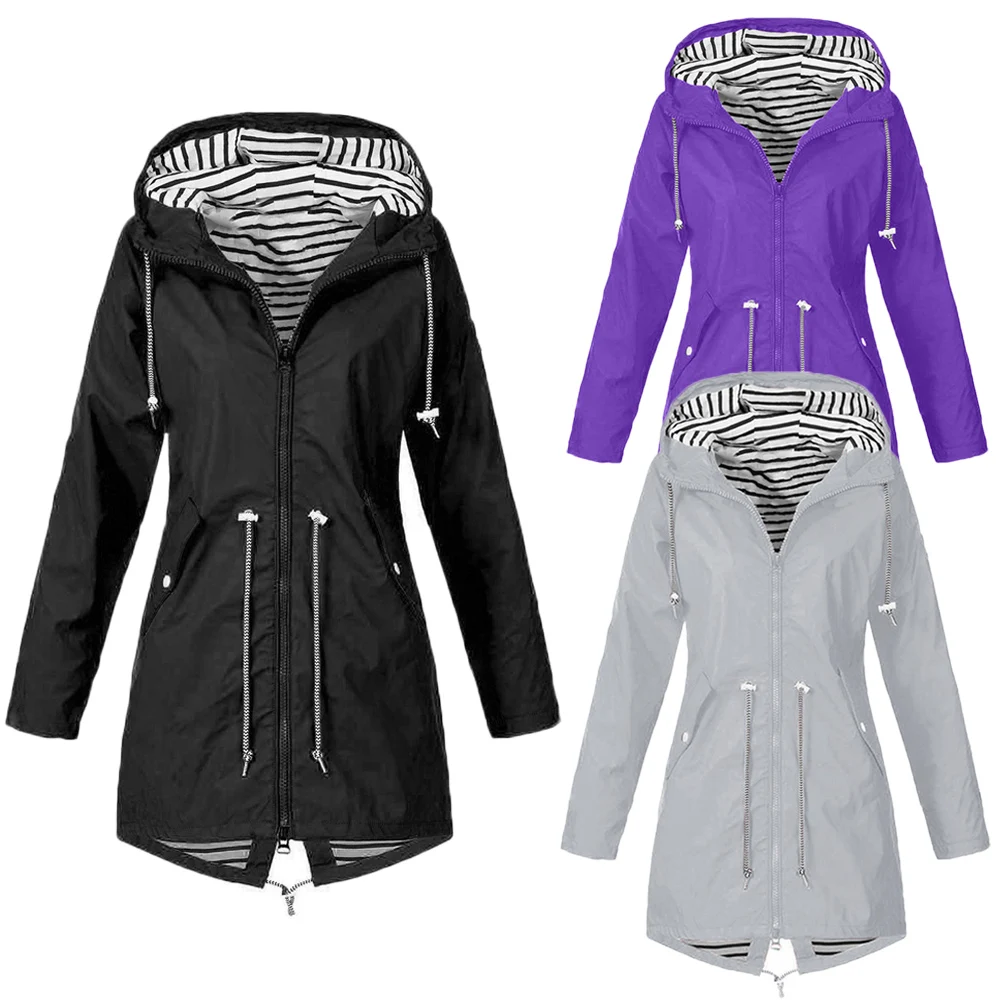 ladies waterproof jacket with hood