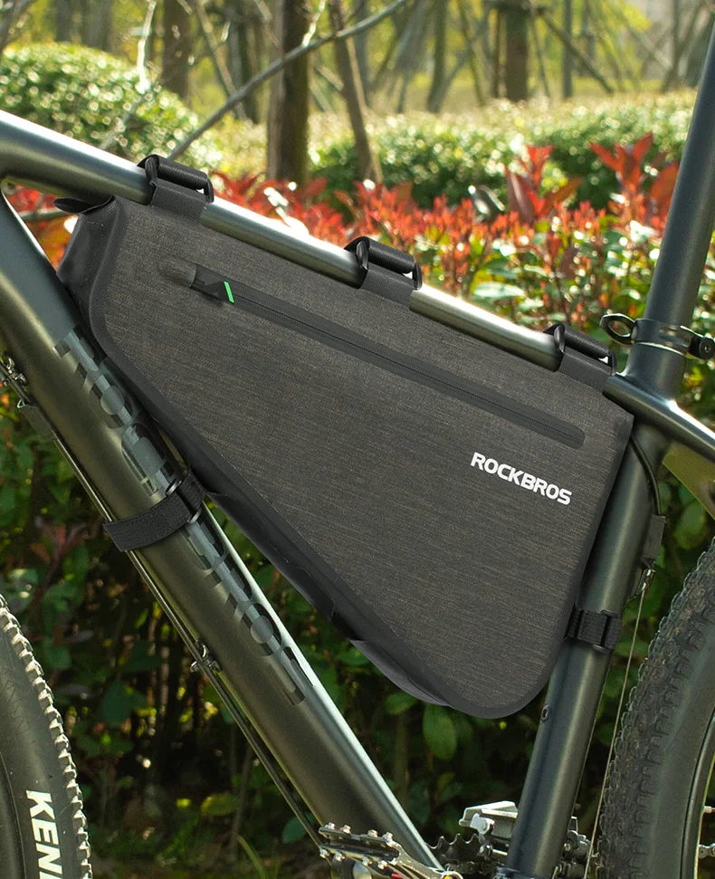 ROCKBROS Rainproof Bike Bag Large Capacity MTB Road Frame Bag Triangle Pouch Waterproof Caulking Bicycle Bag Pannier Accessories