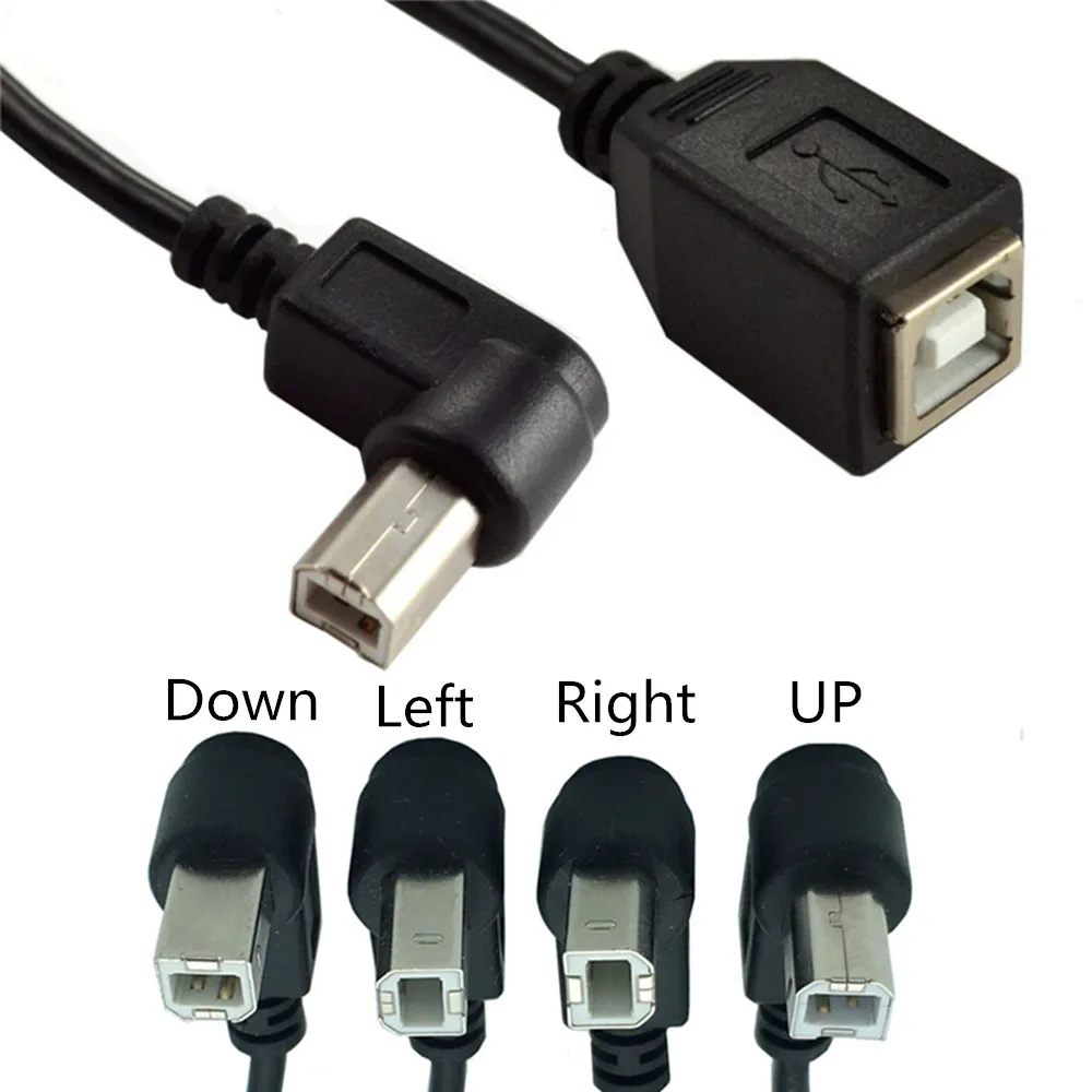 Прямой Угловой USB кабель для принтера 90 градусов 25 см 2 0 B штекер гнездовой