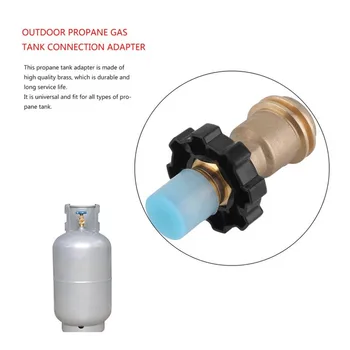 

50LB Gas Cylinder Pressure Reducing Valve Adapter Universal Fit Propane Gas Tank Adapters LPG Flat Tank Pressure Valve Connector