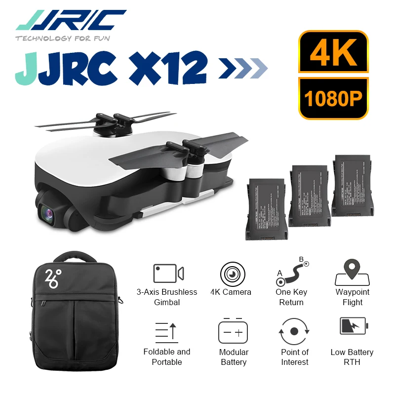 JJRC X12 Aurora 5G WiFi FPV бесщеточный двигатель 1080P/4K HD камера GPS двойной режим