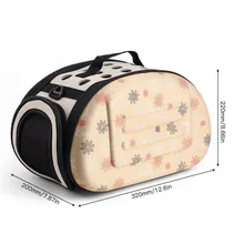 Прекрасная Цветочная Высококачественная Мягкая EVA переносная складная дорожная сумка для животных с ручкой на плечо дышащая уличная Сумка-переноска для домашних животных