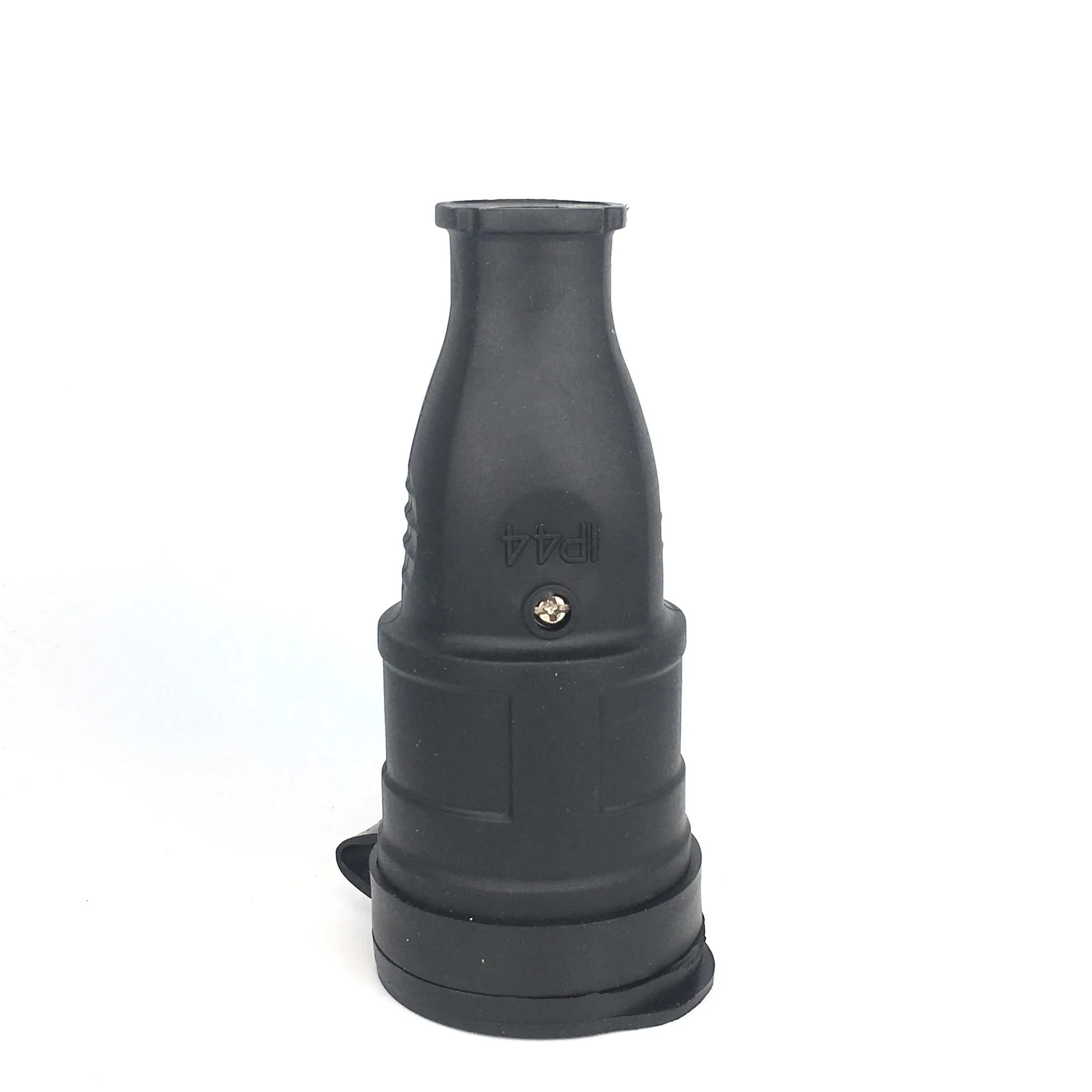 Rubber Waterproof Socket Plug EU Electrical Grounded European Connector With Cover IP44 For DIY Power Cable Cord 16A
