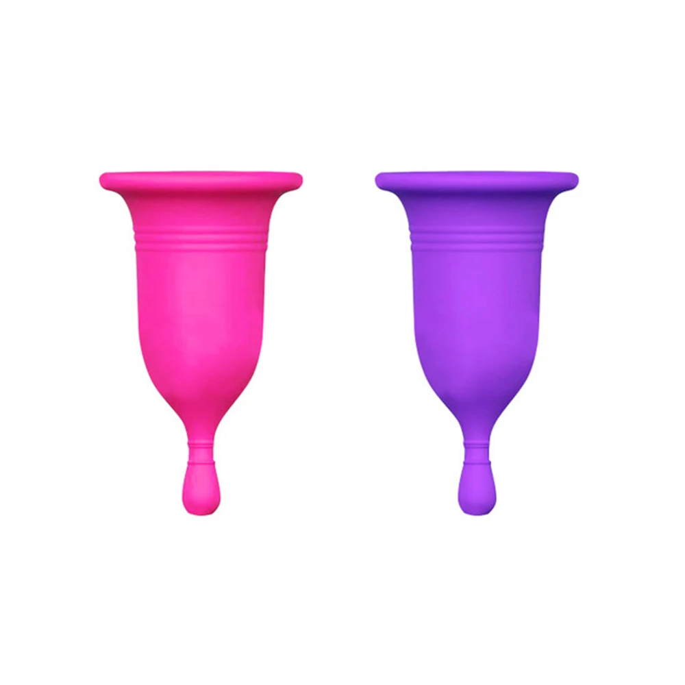 2PC New Feminine hygiene Menstrual cup for Women Menstruation Copo Medical silicone Cup Reusable lady cup than pads