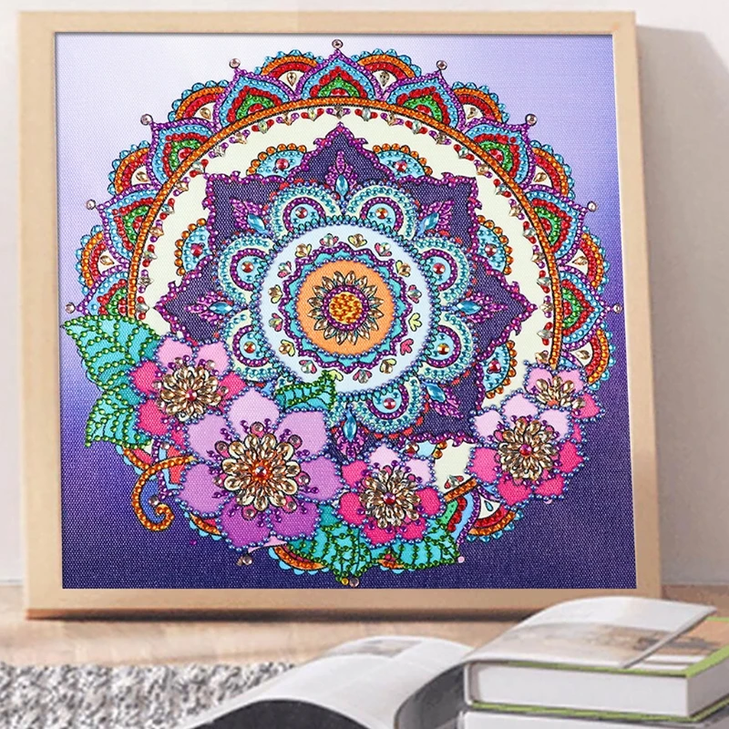 30cm Mandala Flower 5D DIY Special Diamond Painting Embroidery Rhinestone Crystal Cross Stitch Needlework Craft Kit Home Decor | Дом и сад
