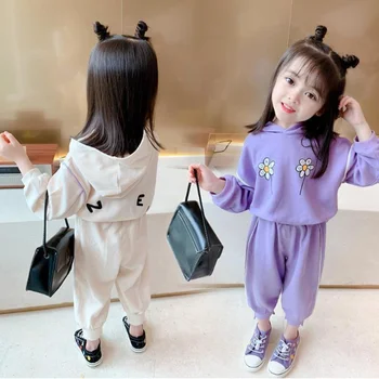 

Mihkalev Baby Clothes For kids Set 2020 Autumn Children 2Pieces Clothing Set Hoodies And Pants Girls Sport Suit ropa de niña