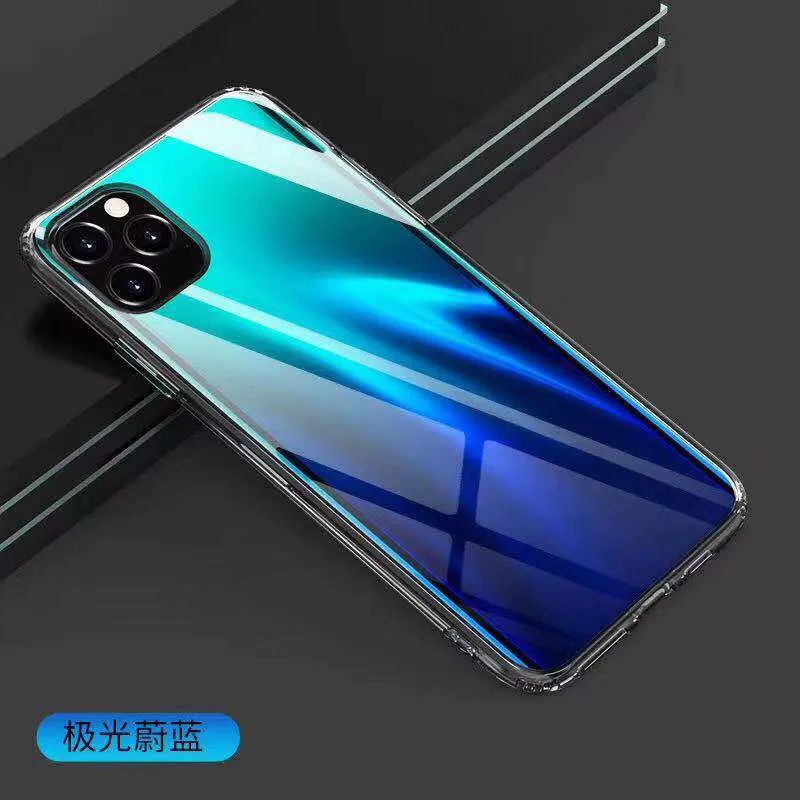 

Color Gradient Phone Case for iPhone 11 PRO MAX Deluxe Tempered Glass Case for iPhone 7 8 X XS XR XS MAX FUNDAS