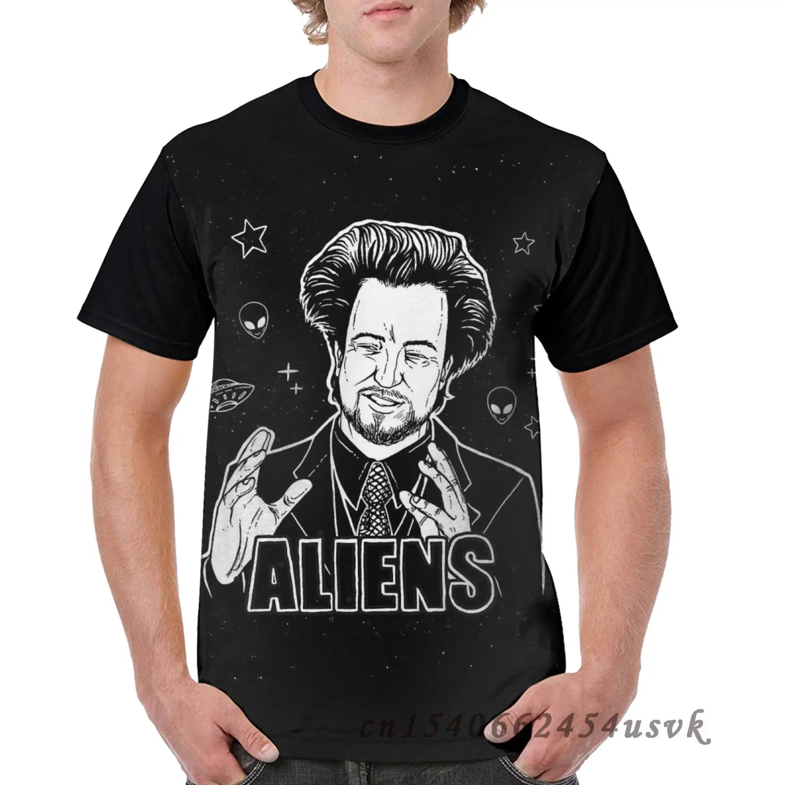 Забавный Графический Мужская футболка с рисунком футболки Aliens (цианистый калий