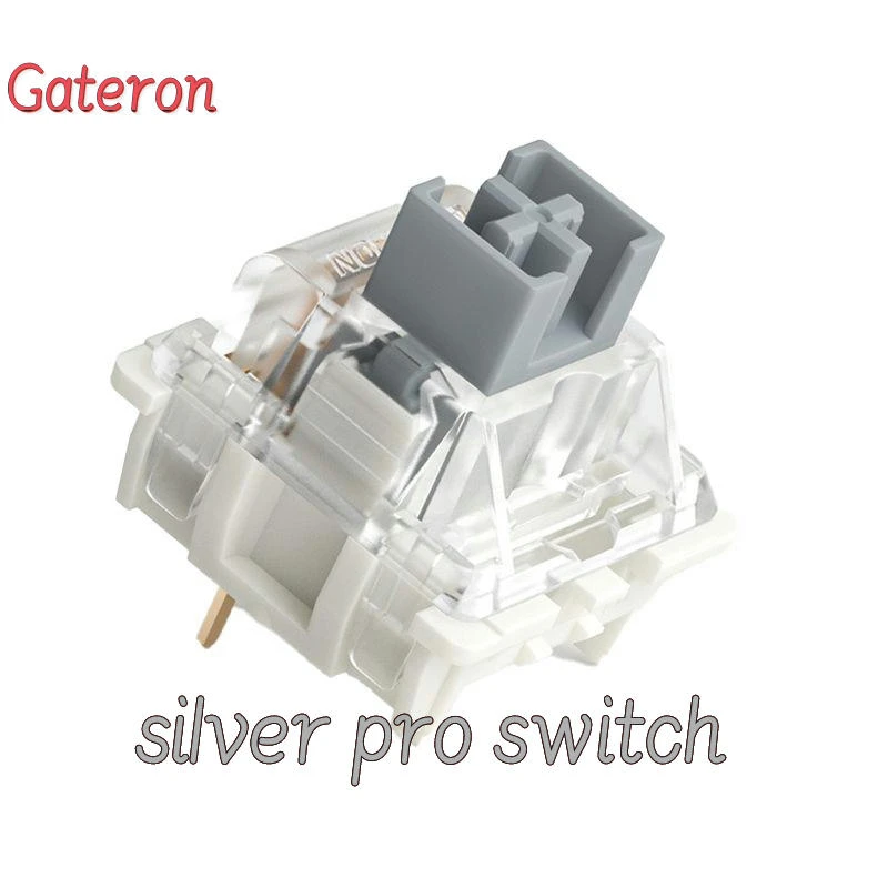 Gateron Silver Switches Pro Linear Mechanical Keyboard Switch 3 Pin Two