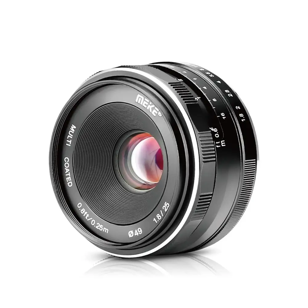 Meike 25 мм f1.8 широкоугольный объектив с большой диафрагмой ручное устройство для