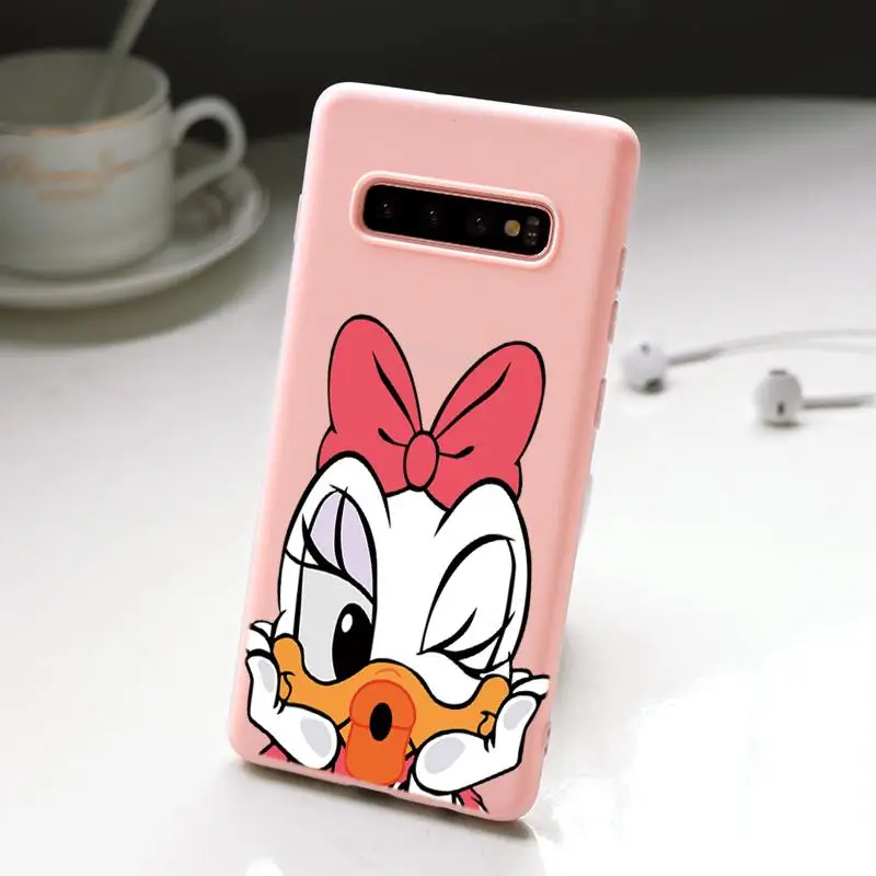 daisi Силиконовый матовый розовый цвет чехол для samsung Galaxy A50 A40 A70 Примечание 10 8 9 A7 A9 A6 плюс A20 A30 A60 чехол Чехол на заднюю панель - Цвет: daisi