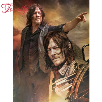 

5D DIY spuare diamond embroidery The Walking Dead 5d diamond painting Cross Stitch full drill Rhinestone mosaic home decoration