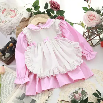 

Baby Girl clothes Lace stitching Birthday Party Casual Cute Dress Spanish Lolita Gown Princess Dress for girls Turkish Y3339