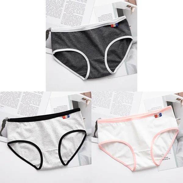 grey LTgrey white BZEL, новое однотонное женское нижнее белье, женские трусики, качественные сексуальные трусики для девушек, хлопковые трусы для девушек-подростков, повседневные трусы, нижнее белье - Цвет: grey LTgrey white