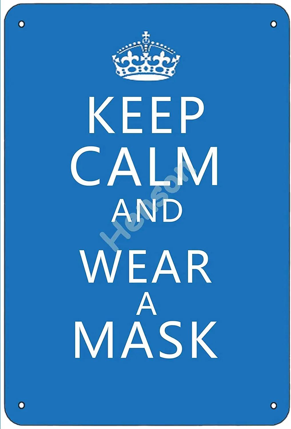 

DIBIEUR Keep Calm and Wear A Mask Tin Sign Vintage Metal Pub Club Cafe Bar Home Wall Art Decoration Poster Retro 20 X 30 cm
