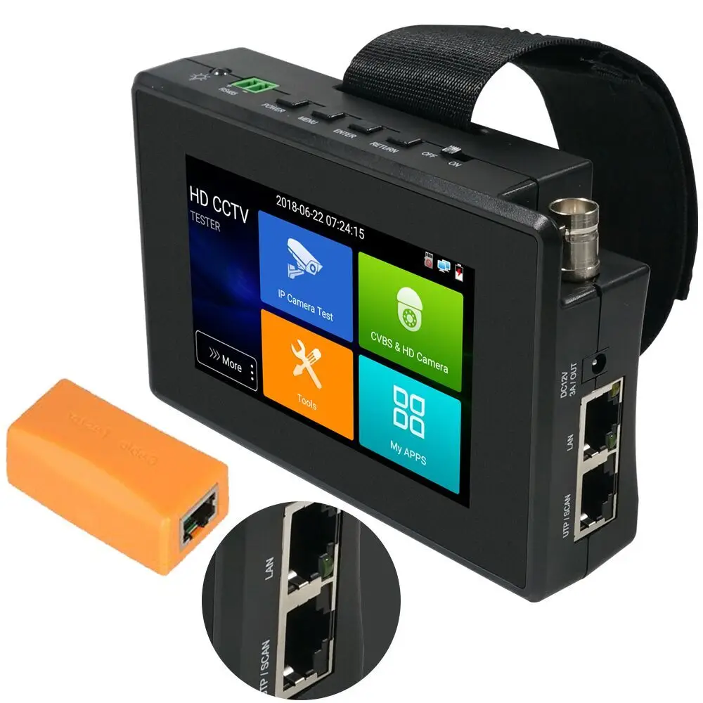 4" Touch H.265 4K POE WiFi CCTV Camera Tester IP CVI TVI AHD IPC-1800ADH Plus 