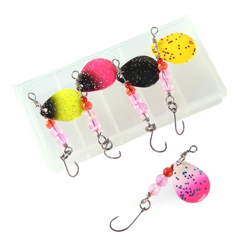 

Fishing spinner bait hard metal lure 2g 5pcs spinners spoon bait kit Bass hard baits spoon spinner lure