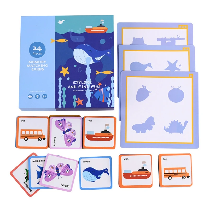 

Baby Training Puzzle Cognitive Cards Educational Matching Game English Learn Toy
