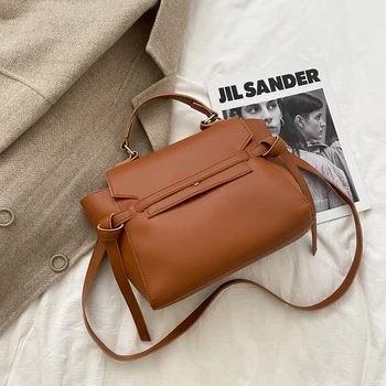 

Zipper & Hasp Cross Body Bag Woman 2020 PU Leather Solid Ladies Handbags Fashion Versatile Hand Bags Soft Luxury Handbags