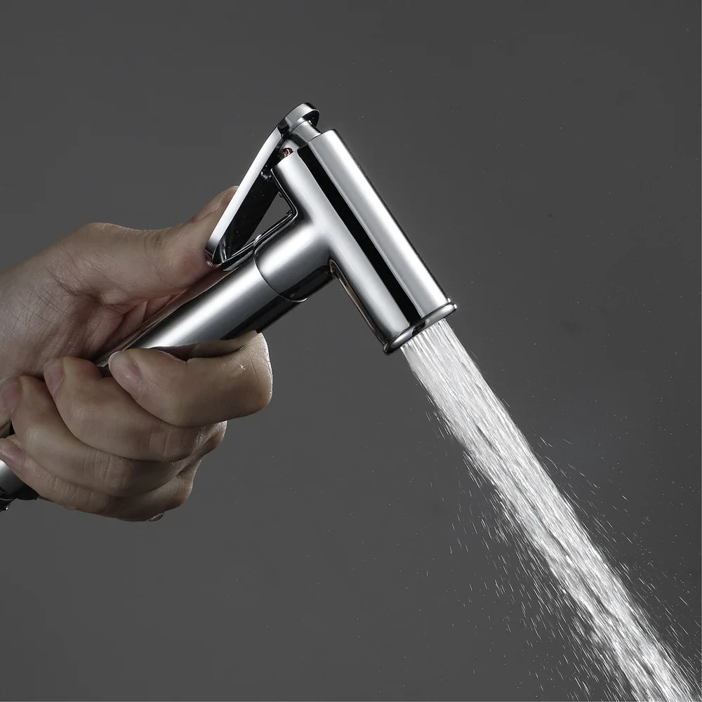 

Health Faucet Spray Gun round Nozzle Toilet Chamber Pot Flusher Stainless Steel Brushed Fu to Wash Leading HIPJ09033