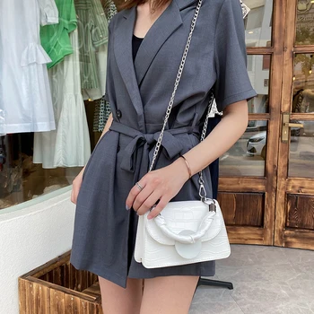 

Pleated Handle Shoulder Bags PU Crossbody Handbag Classic Fashion Women Stone Pattern Elegant Crossbody Shoulder Bag