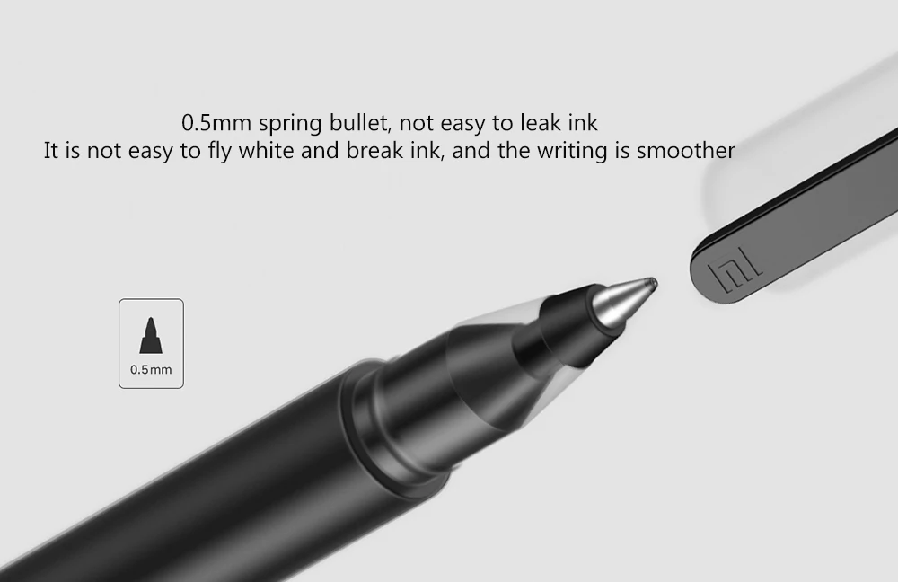 10pcs Original Xiaomi Pen Mijia Super Durable Writing Sign Pen 0.5mm Signing Pens Smooth Switzerland Refill MiKuni Japan Ink (8)
