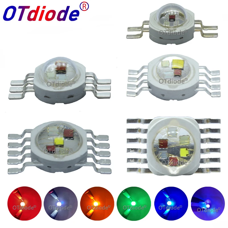 RGB RGBW RGBWY RGBWYV High Power LED Chip 3W 4W 15W 18W Colorful DIY molding Stage lights Source 4pin 6pin 8pin 10pin 12pin | Освещение
